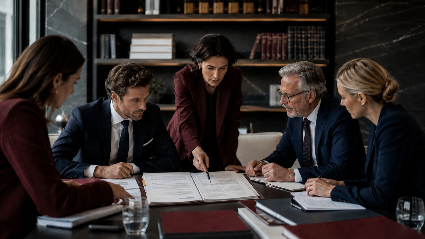 Independent European legal professionals collaborating around cross-border legal work